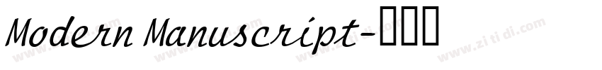 Modern Manuscript字体转换